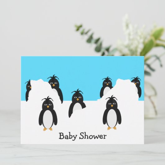 De Uitnodiging van het Baby shower van het Ontwerp (Staand voorkant)