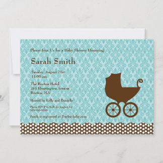 De Uitnodiging van het Baby shower van het Vervoer