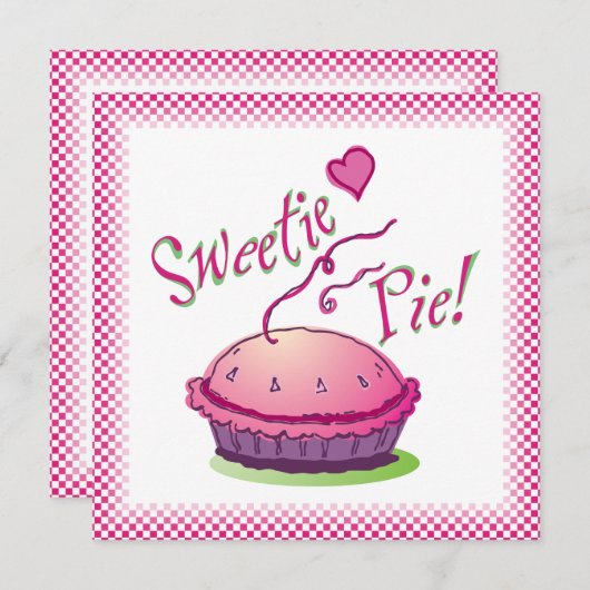 De Uitnodiging van het Baksel van de Pastei van de (Voorkant / Achterkant)