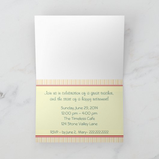 De Uitnodiging van het Bord van de Pensionering (Binnen)