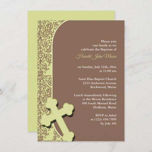 De Uitnodiging van het doopsel (Voorkant / Achterkant)