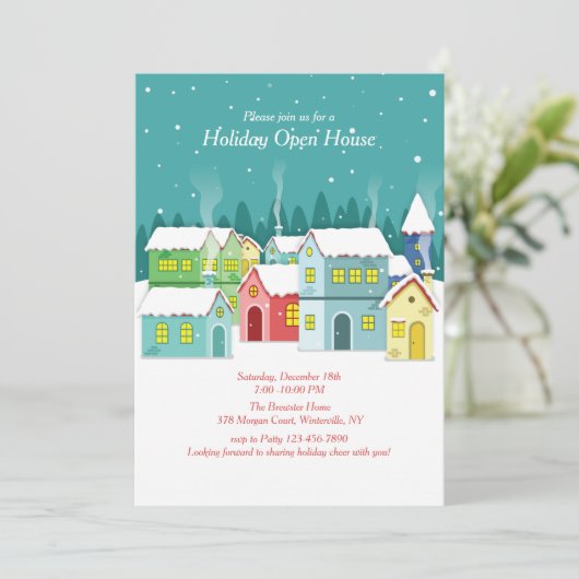 De Uitnodiging van het Dorp van de winter (Staand voorkant)