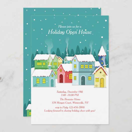 De Uitnodiging van het Dorp van de winter (Voorkant / Achterkant)