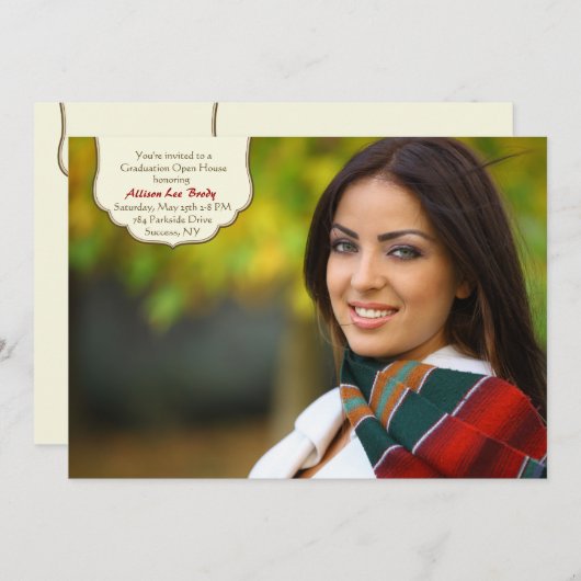 De Uitnodiging van het Etiket van de Foto van (Voorkant / Achterkant)