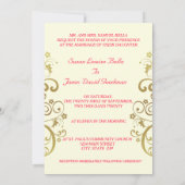 De Uitnodiging van het huwelijk—Gouden Zwemelen & (Achterkant)