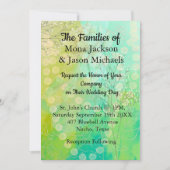 De Uitnodiging van het huwelijk in Ontwerper Groen (Voorkant)