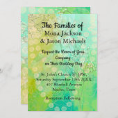 De Uitnodiging van het huwelijk in Ontwerper Groen (Voorkant / Achterkant)