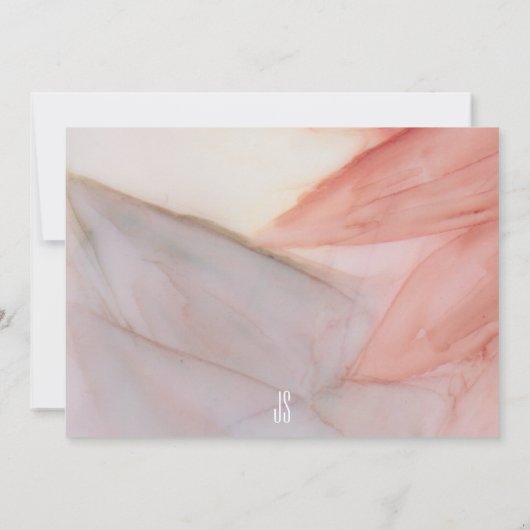 De Uitnodiging van het huwelijk in Roze en Lavende (Achterkant)