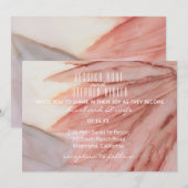 De Uitnodiging van het huwelijk in Roze en Lavende (Voorkant / Achterkant)