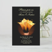 De Uitnodiging van het huwelijk met calla lily bou (Staand voorkant)