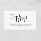 De Uitnodiging van het huwelijk Online RSVP, de Mo Informatiekaartje (Voorkant)