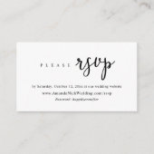 De Uitnodiging van het huwelijk Online RSVP, de Mo Informatiekaartje (Voorkant)