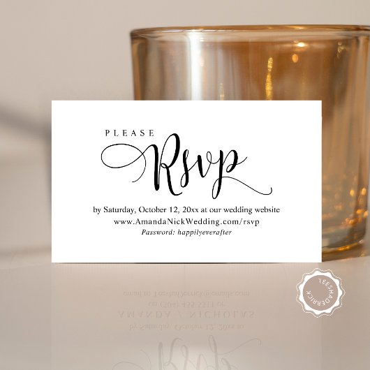 De Uitnodiging van het huwelijk Online RSVP, de Mo Informatiekaartje