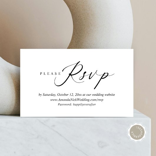 De Uitnodiging van het huwelijk Online RSVP, de Mo Informatiekaartje