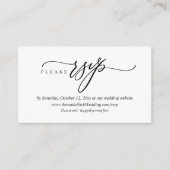 De Uitnodiging van het huwelijk Online RSVP, de Mo Informatiekaartje (Voorkant)