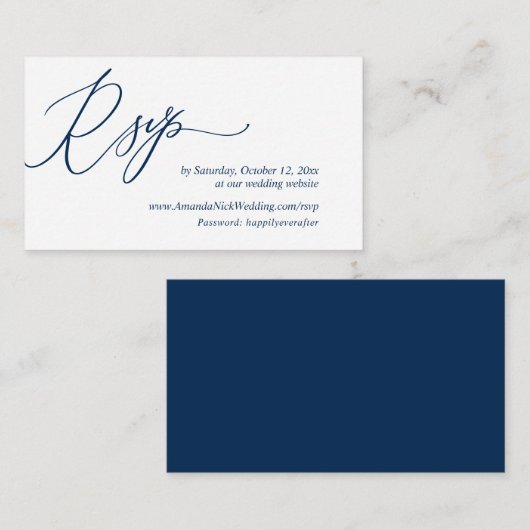 De Uitnodiging van het huwelijk Online RSVP, de Mo Informatiekaartje (Voorkant / Achterkant)