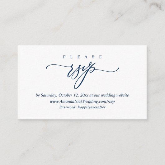 De Uitnodiging van het huwelijk Online RSVP, de Mo Informatiekaartje (Voorkant)