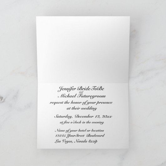 De Uitnodiging van het Huwelijk van de Foto van (Binnen)