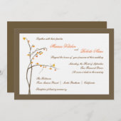 De Uitnodiging van het Huwelijk van de herfst of (Voorkant / Achterkant)