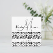 De Uitnodiging van het Huwelijk van het Monogram (Staand voorkant)