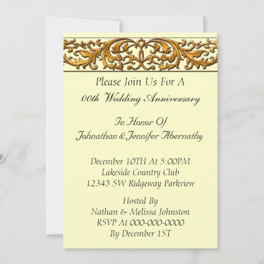 De Uitnodiging van het Jubileum van het huwelijk (Voorkant)