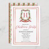 De uitnodiging van het Kerstmisfeest, Monogram Ker (Voorkant / Achterkant)