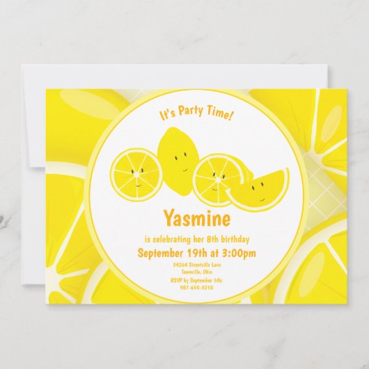 De uitnodiging van het Kind van de Karakters van h (Voorkant)