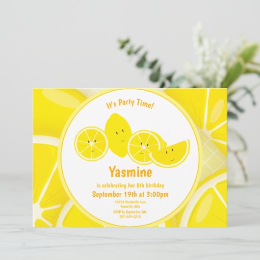 De uitnodiging van het Kind van de Karakters van h (Staand voorkant)