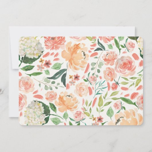 De uitnodiging van het meisje om baby shower te zo (Achterkant)