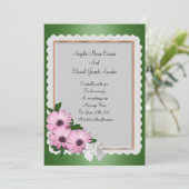 De uitnodiging van het Paars om te trouwen op groe (Staand voorkant)