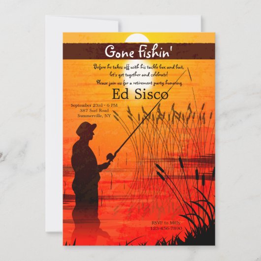 De uitnodiging van het Reel Thing (Voorkant)