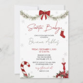 De Uitnodiging van het Santa Baby shower, Kerstmis (Voorkant)