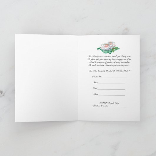 De uitnodiging van het Theekransje van de vakantie (Binnen)