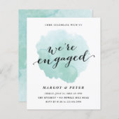 De Uitnodiging van het Verloving van de Waterverf  (Voorkant / Achterkant)