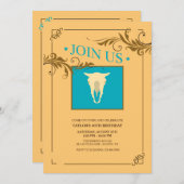 De Uitnodiging van het western-Thema van de (Voorkant / Achterkant)