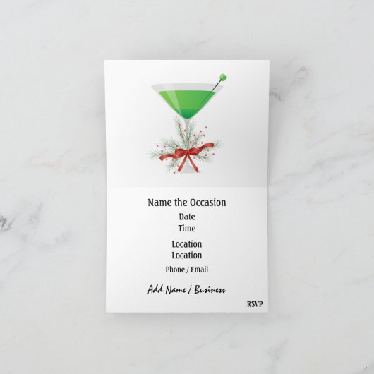 De Uitnodiging van Kerstmis van de Cocktail van de (Binnen)