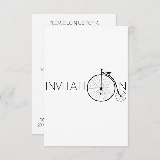 De Uitnodiging van Londen van de Heer van de fiets (Voorkant / Achterkant)