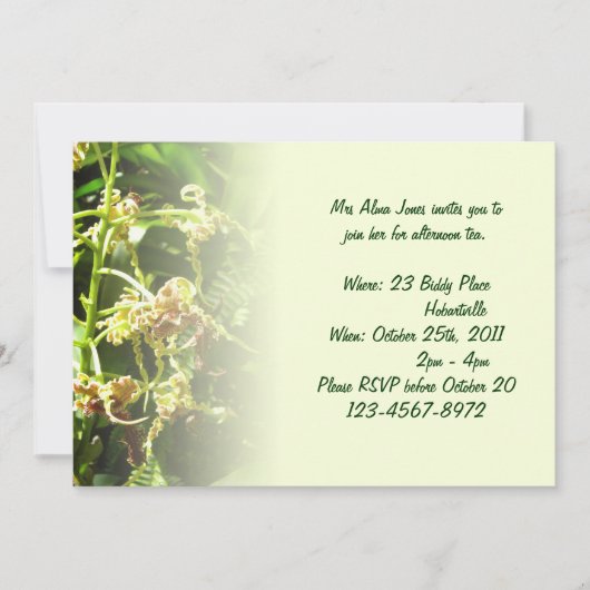 De Uitnodiging van orchideeën (Voorkant)