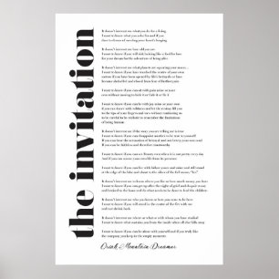 De uitnodiging van Oriah Mountain Dreamweaver Poster