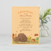 De Uitnodiging van Pinecones van de herfst (Staand voorkant)