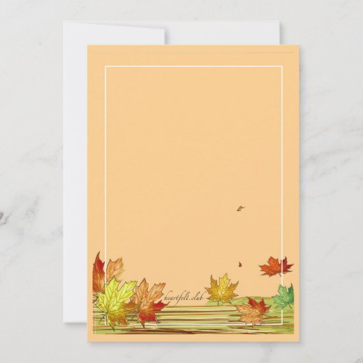 De Uitnodiging van Pinecones van de herfst (Achterkant)