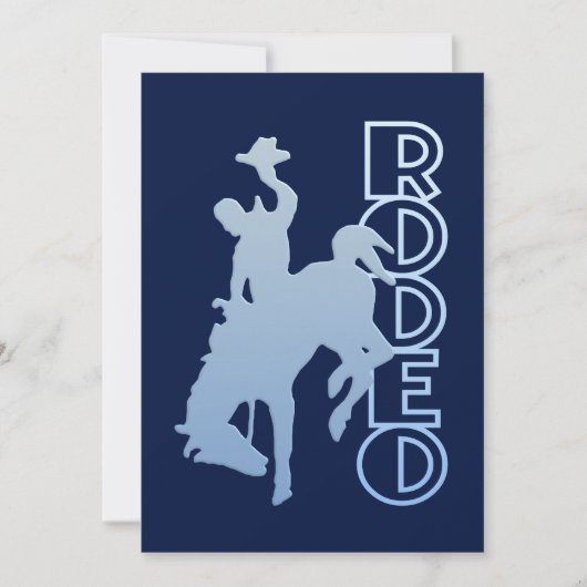 De uitnodiging van Rodeo, past aan (Voorkant)