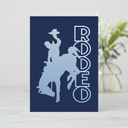 De uitnodiging van Rodeo, past aan (Staand voorkant)