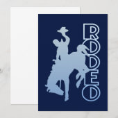 De uitnodiging van Rodeo, past aan (Voorkant / Achterkant)