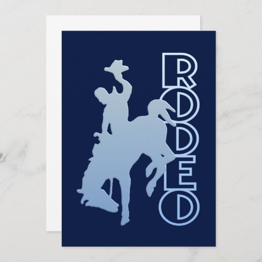 De uitnodiging van Rodeo, past aan (Voorkant / Achterkant)