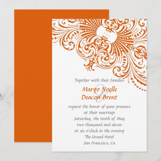 De uitnodiging van Scarlette (Voorkant / Achterkant)