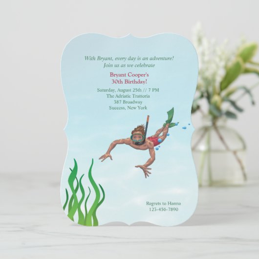 De Uitnodiging van Snorkeler (Staand voorkant)