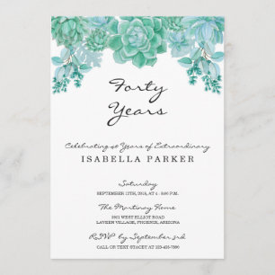 De uitnodiging van Succulent Woman om de verjaarda