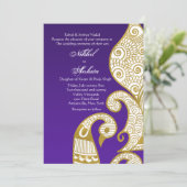 De uitnodiging van Swan Golden (Staand voorkant)