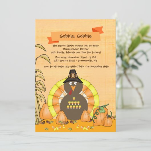 De Uitnodiging van Turkije Thansgiving van het (Staand voorkant)